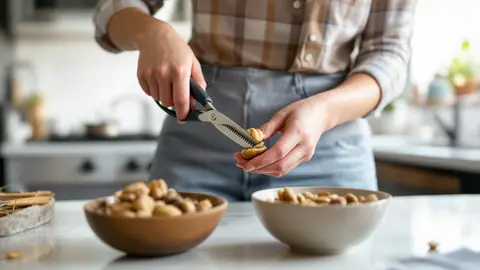 Het geheim van de kartels op keukenscharen eindelijk onthuld: een onverwachte functie voor beter knippen volgens experts.