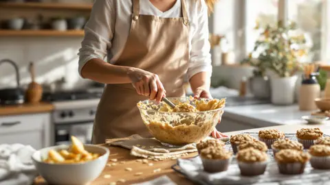 Geen boter, geen olie: dit geheime ingrediënt maakt je haver-appelmuffins ongelooflijk luchtig, gezond én vol van smaak.